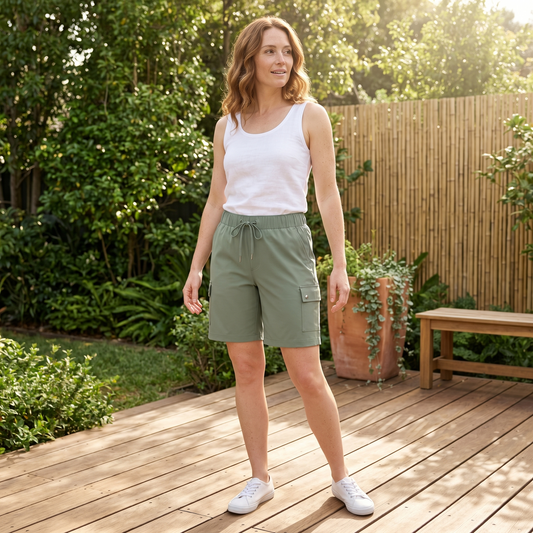 Trailease™ – UPF 50+ Quick-Dry Women's Cargo Shorts with Multi-Pocket + 50% OFF