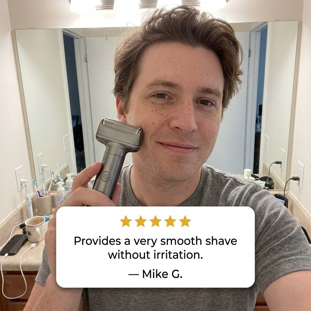 Caliber™ – Tilt-Head Foil Electric Shaver for Men | Rechargeable & Waterproof + 50% OFF
