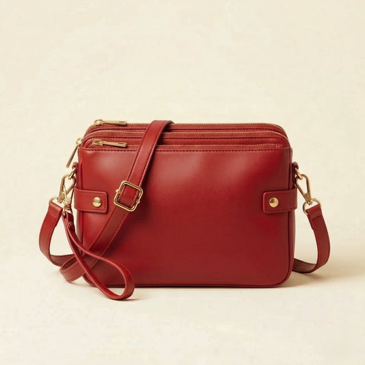 Velori™ – Three-Layer Vegan Leather Crossbody & Clutch Bag + 50% OFF