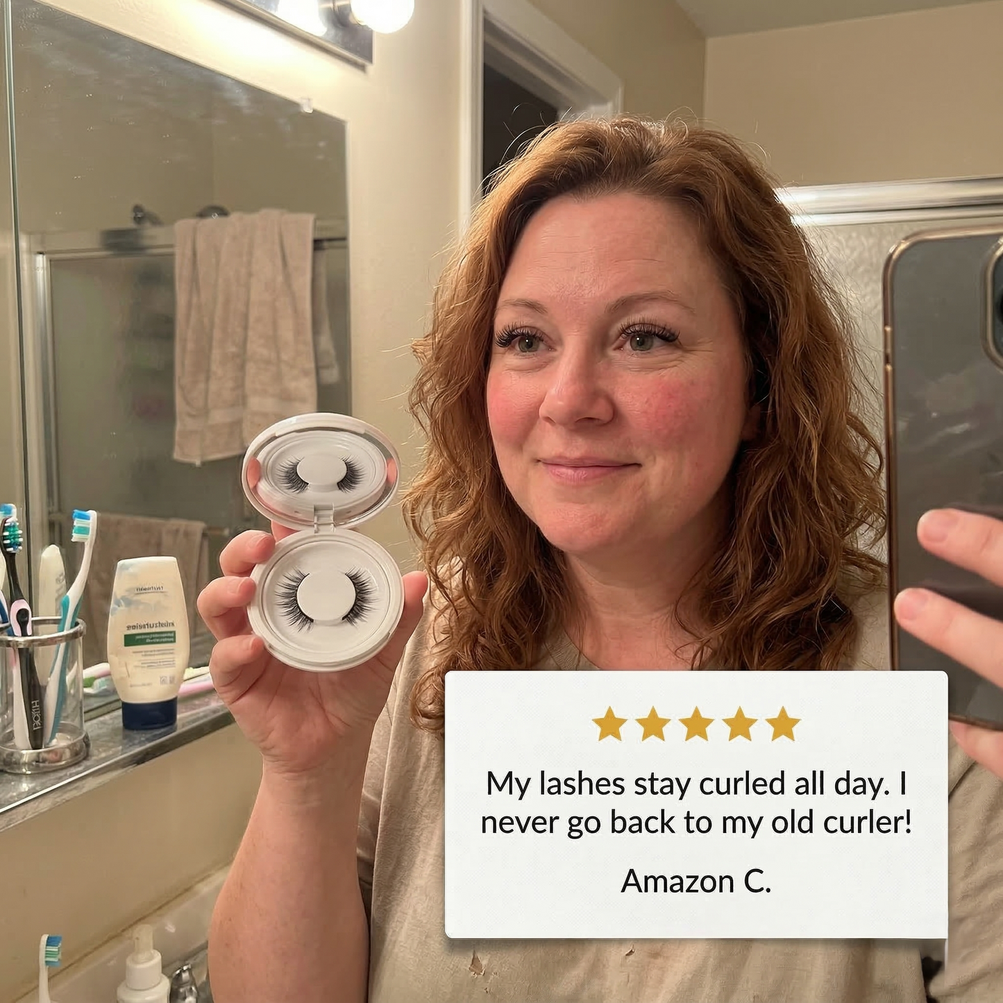 Lashveil™ – Gentle Heated Eyelash Curler for Long-Lasting Natural Lift +50% OFF