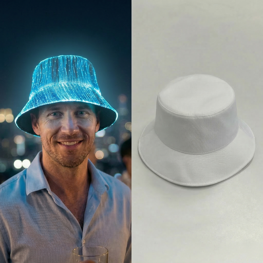 Vylux™ – Fiber Optic LED Bucket Hat | 7 Colors | USB Rechargeable + 50% OFF