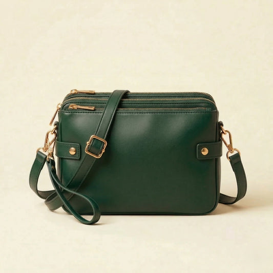 Velori™ – Three-Layer Vegan Leather Crossbody & Clutch Bag + 50% OFF