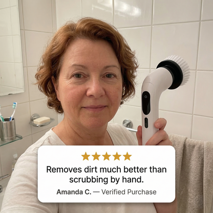 Skrubex™ – 9-in-1 Electric Cleaning Brush with 6 Brush Heads, IPX7 Waterproof, 3-Speed Motor for Bathroom, Kitchen & Car +50% OFF