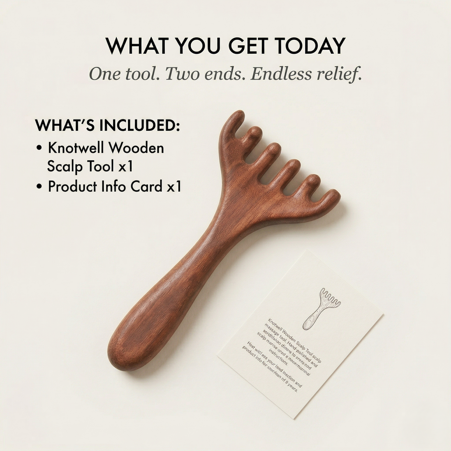 Knotwell™ – Six-Claw Wooden Scalp & Meridian Massage Tool + 50% OFF