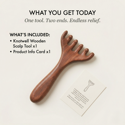 Knotwell™ – Six-Claw Wooden Scalp & Meridian Massage Tool + 50% OFF