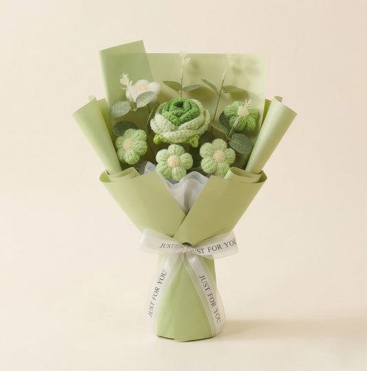 Threadbloom™ – Handmade Crochet Flower Bouquet, Forever Keepsake Gift + 50% OFF