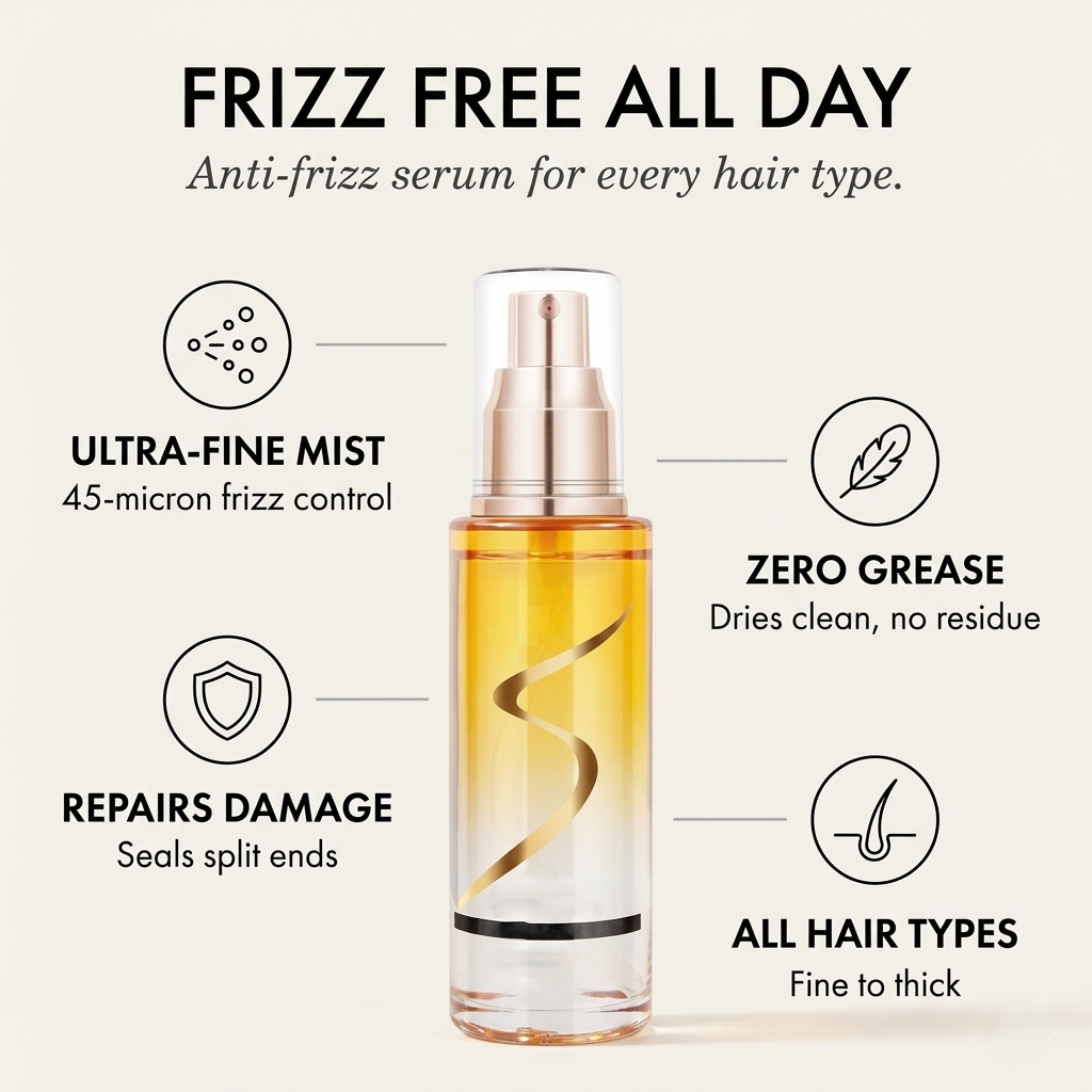 Velsheen™ – Lightweight Anti-Frizz Hair Oil Serum Spray +50% OFF