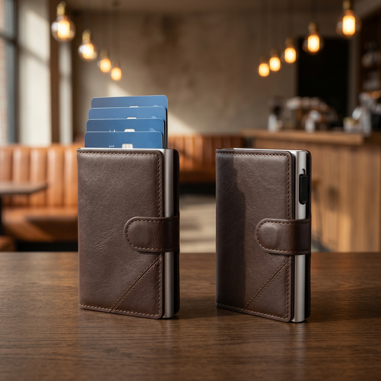 Warden™ – RFID-Blocking Slim Wallet with Pop-Up Card Access & AirTag Slot +50% OFF