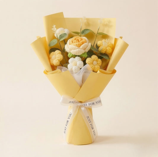 Threadbloom™ – Handmade Crochet Flower Bouquet, Forever Keepsake Gift + 50% OFF