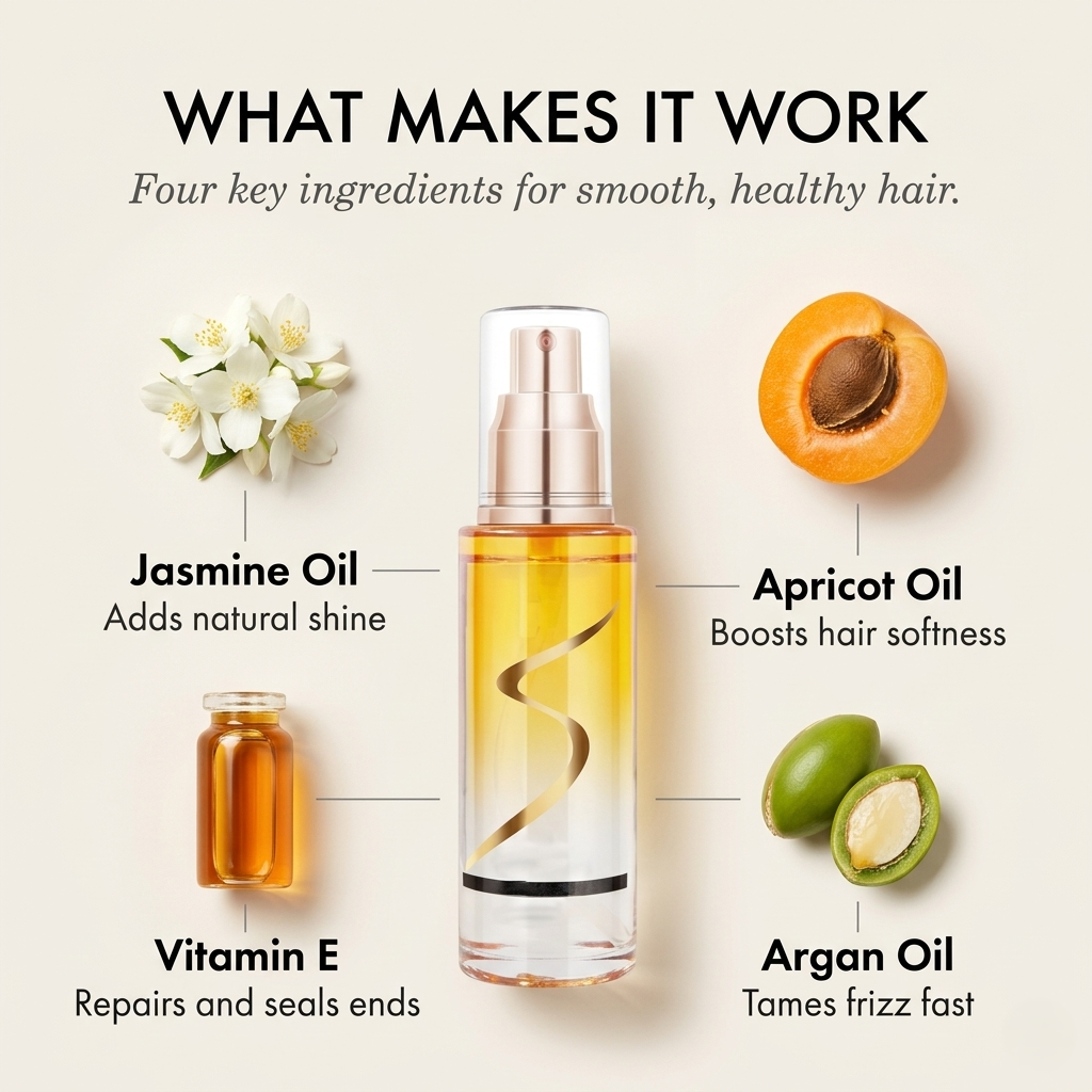 Velsheen™ – Lightweight Anti-Frizz Hair Oil Serum Spray +50% OFF