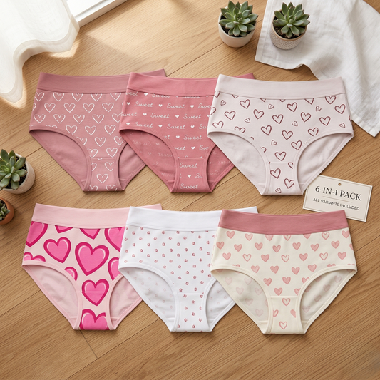 Velura™ – Soft Cotton High-Waist Briefs with No-Roll Waistband & Double Layer Crotch, 6 Pack + 50% OFF