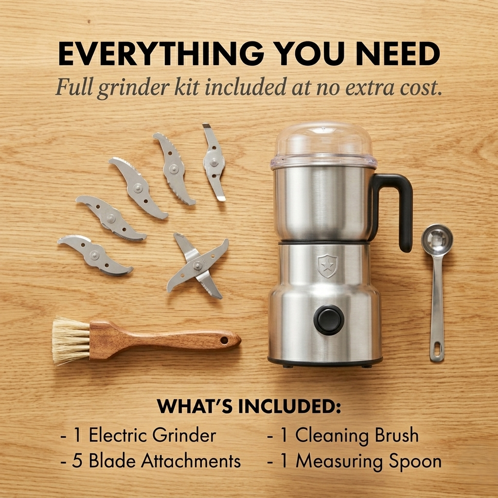 Millwick™ – 6-Blade Stainless Steel Electric Grinder for Coffee & Spices + 50% OFF