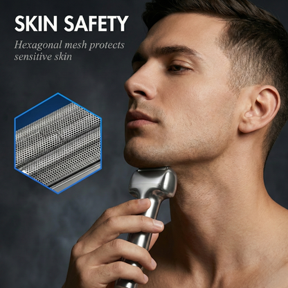 Caliber™ – Tilt-Head Foil Electric Shaver for Men | Rechargeable & Waterproof + 50% OFF