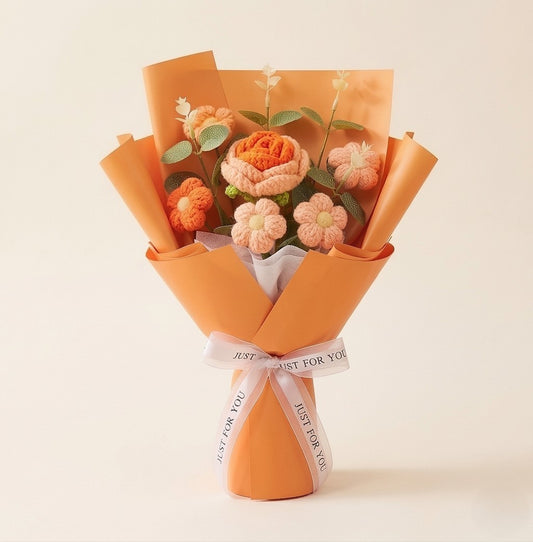 Threadbloom™ – Handmade Crochet Flower Bouquet, Forever Keepsake Gift + 50% OFF