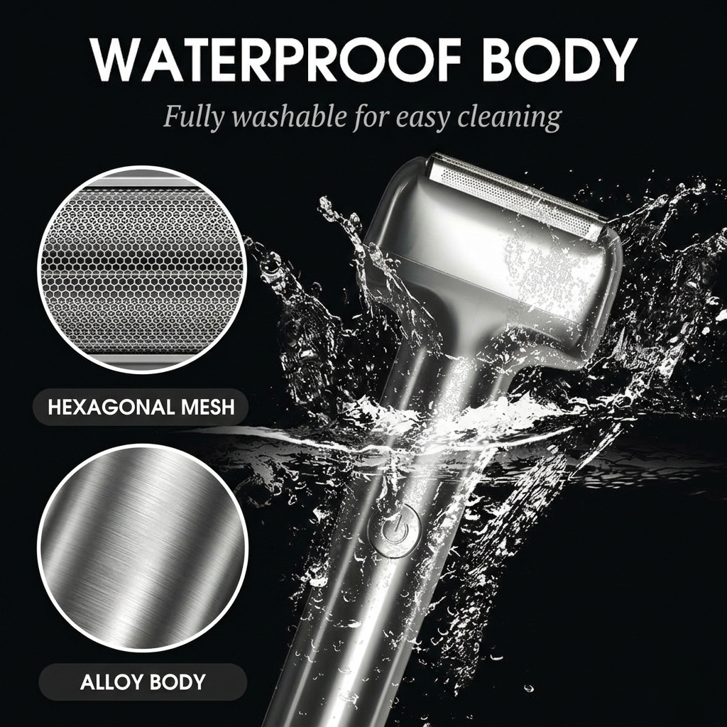 Caliber™ – Tilt-Head Foil Electric Shaver for Men | Rechargeable & Waterproof + 50% OFF