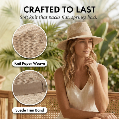 Cavelle™ – Packable Knit Fedora Hat for Travel | Lightweight Sun Hat +50% OFF