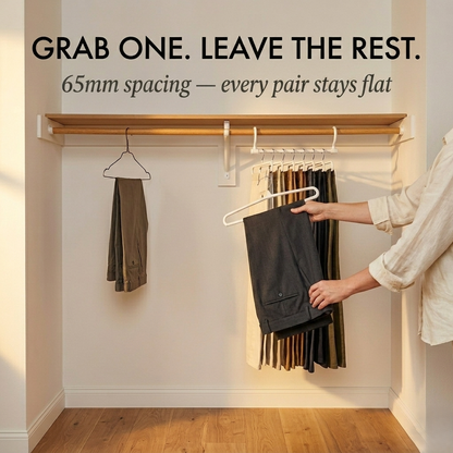 Foldholm™ – 6-Tier Space Saving Pants Hanger, Anti-Slip Folding Closet Rack for Jeans & Trousers +50% OFF