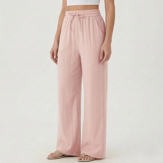 Wovelle™ – Soft Drawstring Wide-Leg Casual Pants | Breathable & Flowy + 50% OFF
