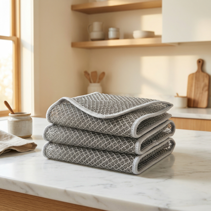 WireForge™ – No-Scratch Steel Mesh Scrubbing Cloth, Odor-Free & Reusable (4 packs)+ 50% OFF
