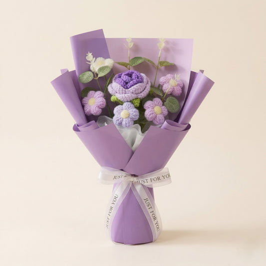 Threadbloom™ – Handmade Crochet Flower Bouquet, Forever Keepsake Gift + 50% OFF