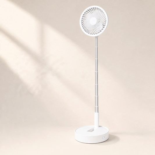 Zephyra™ – Foldable Rechargeable Fan, Telescopic & Whisper-Quiet  + 50% OFF