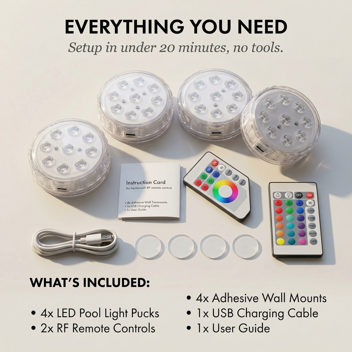 Lumova™ – 16-Color Submersible LED Pool Lights with RF Remote +50% OFF