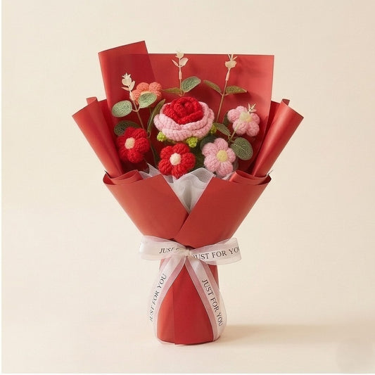 Threadbloom™ – Handmade Crochet Flower Bouquet, Forever Keepsake Gift + 50% OFF