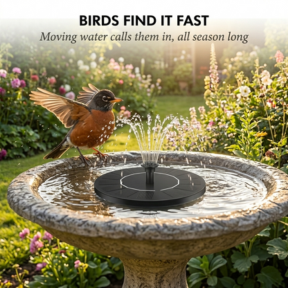 Fernhaven™ – Solar Bird Bath Fountain Pump with 4 Interchangeable Nozzles +50% OFF