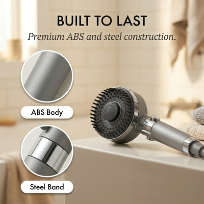Rinswell™ – High-Pressure Filtered Shower Head with Scalp Massage & 10 Spray Modes + 50% OFF