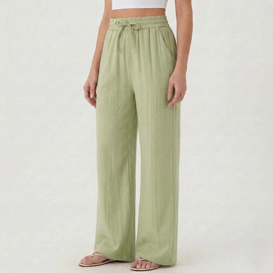 Wovelle™ – Soft Drawstring Wide-Leg Casual Pants | Breathable & Flowy + 50% OFF