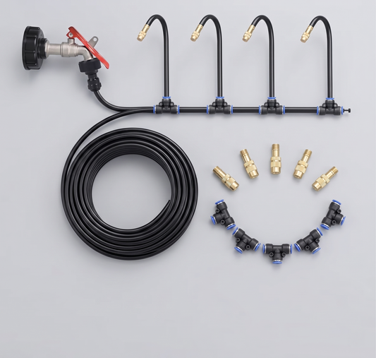 Verdura™ – 360° Brass Misting Nozzle Garden Irrigation Kit + 50% OFF