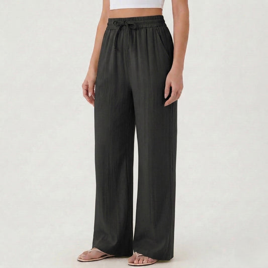 Wovelle™ – Soft Drawstring Wide-Leg Casual Pants | Breathable & Flowy + 50% OFF