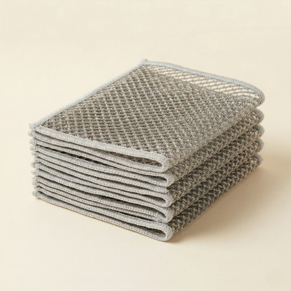 WireForge™ – No-Scratch Steel Mesh Scrubbing Cloth, Odor-Free & Reusable (4 packs)+ 50% OFF