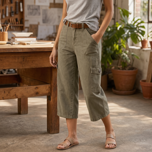 Driftwell ™– Deep-Pocket Breathable Loose-Fit Cargo Capris + 50% OFF