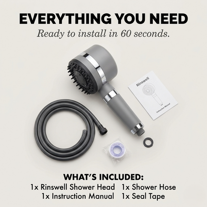 Rinswell™ – High-Pressure Filtered Shower Head with Scalp Massage & 10 Spray Modes + 50% OFF