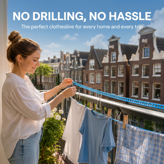 Breezely™ – Windproof Multi-Grid Portable Clothesline with Stainless Steel Hook + 50% OFF