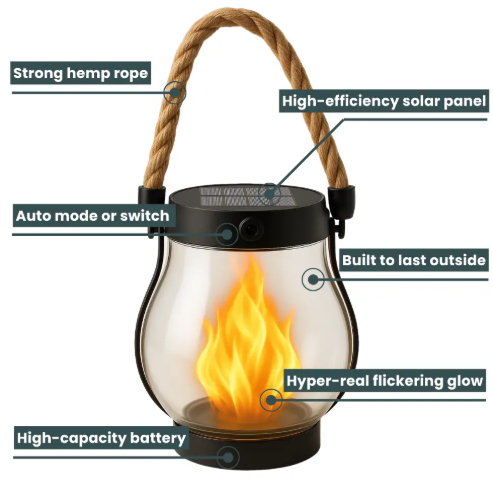 The EverFlame Solar Lantern - A Perfect Flame, Every Night  + 50% OFF