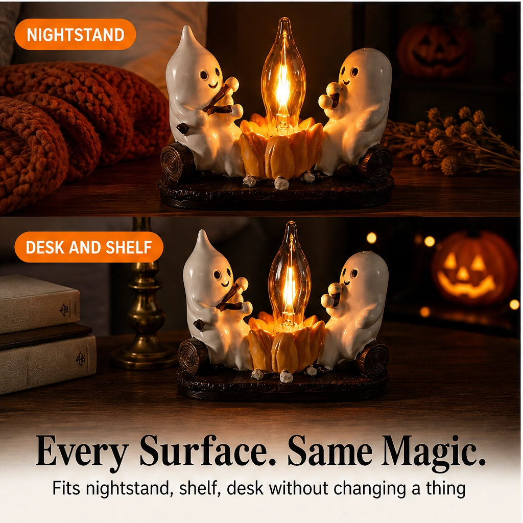Wispen – Flame-Effect Ghost Night Light for Cozy Halloween Decor + 50% OFF