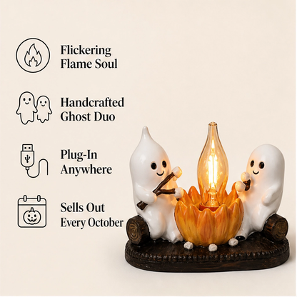 Wispen – Flame-Effect Ghost Night Light for Cozy Halloween Decor + 50% OFF