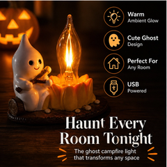 Wispen – Flame-Effect Ghost Night Light for Cozy Halloween Decor + 50% OFF
