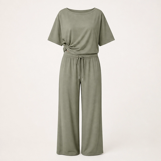 Driftelle™– Off-Shoulder Wide-Leg 2-Piece Lounge Set + 50 % OFF