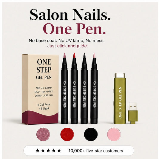Enamelle – 3-in-1 One-Step Gel Nail Pen Kit with LED Lamp, 18 Colors - Buy 1 + 1 FREE