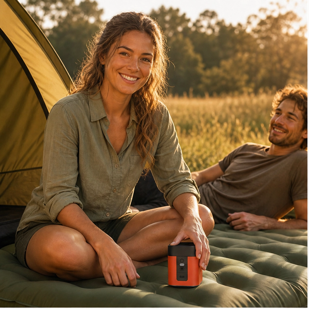 Zephr – Cordless Rechargeable Mini Air Pump with LED Light – Inflates & Deflates +50% OFF