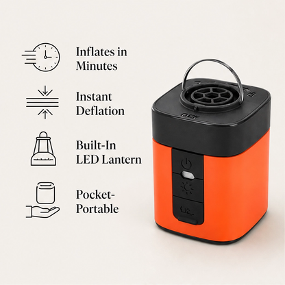 Zephr – Cordless Rechargeable Mini Air Pump with LED Light – Inflates & Deflates +50% OFF