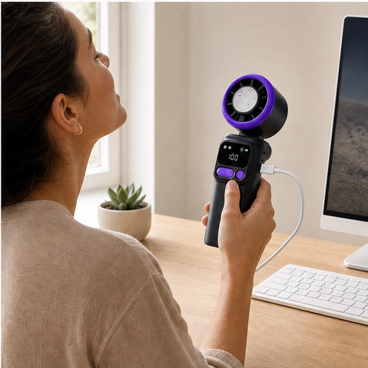 Glaciel – Ice-Plate Cooling Fan, Foldable & Rechargeable Portable Fan + 50% OFF