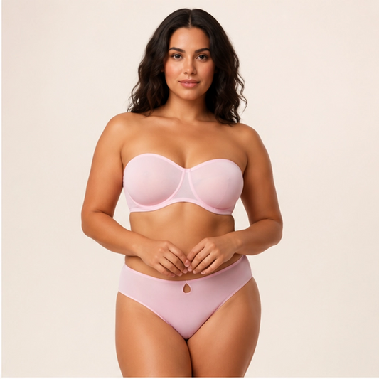 Bardelle™ – Sheer Mesh Strapless Balconette Bra with Convertible Straps & No-Slip Support + 50% OFF
