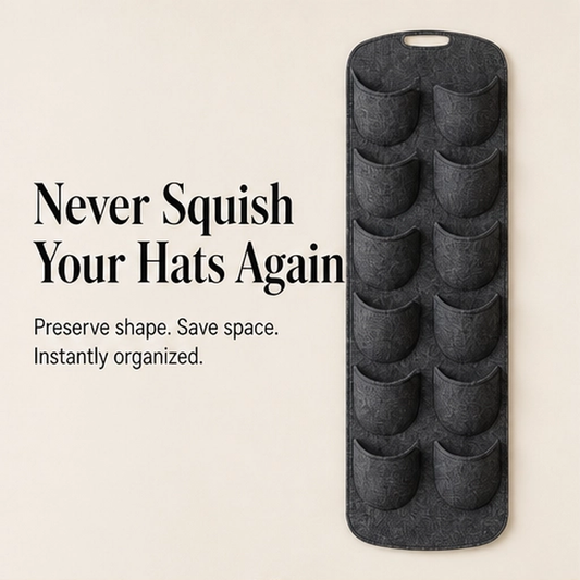 Brimwick – 14-Pocket Felt Hanging Hat Organizer for Door & Wall + 50% OFF