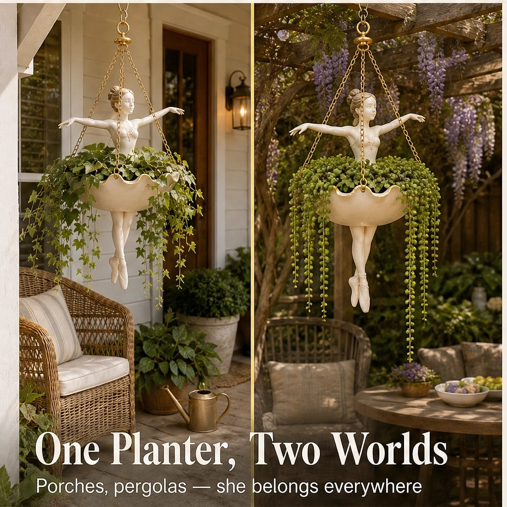 Plievine – Ballet Dancer Hanging Planter for Garden, Patio & Balcony + 50% OFF