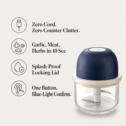Prepwell™  – Cordless Rechargeable Mini Electric Food Processor + 50% OFF