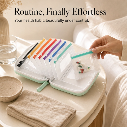 Apothene™ – Waterproof Binder Pill Pouch with 14 Color-Coded Daily Pockets + 50% OFF